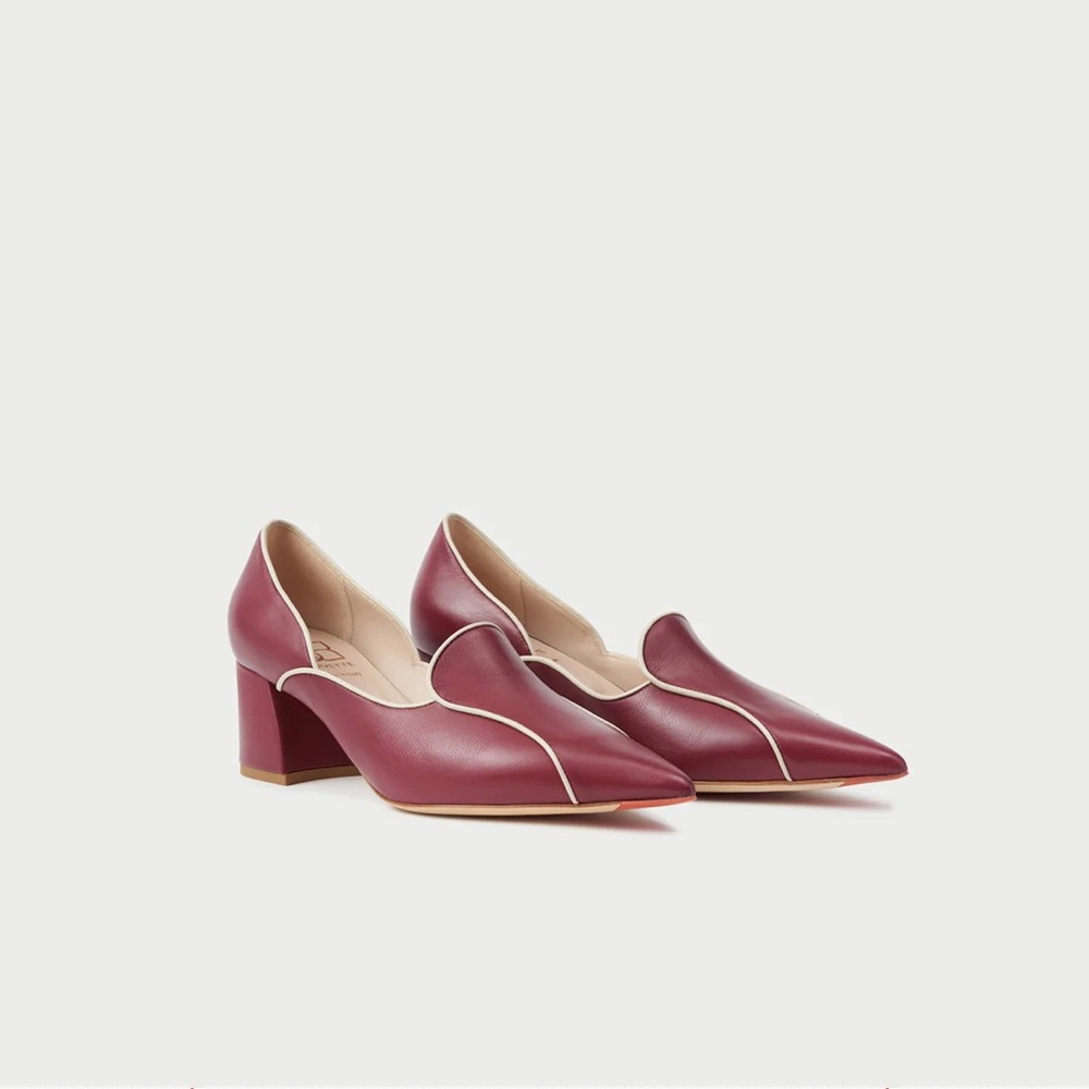 Leather pump loafer, by MAVETTE